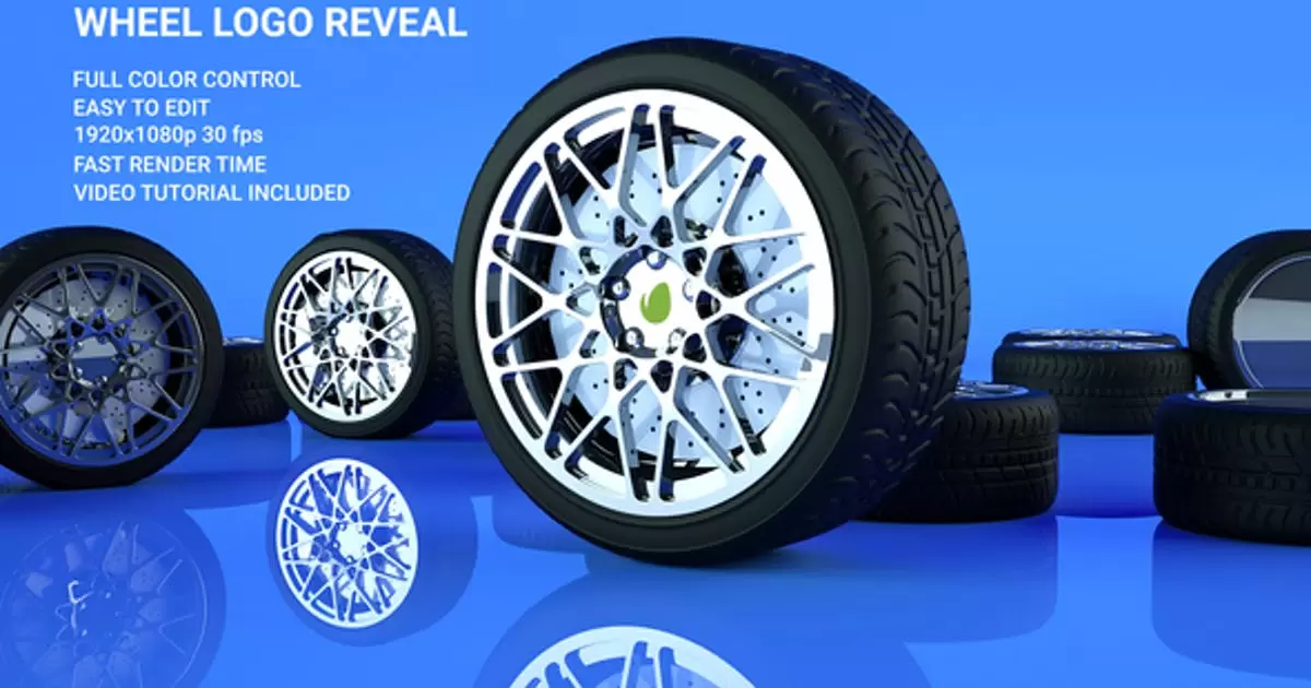 缩略图车轮logo标志显示AE视频模版Wheel Logo Reveal