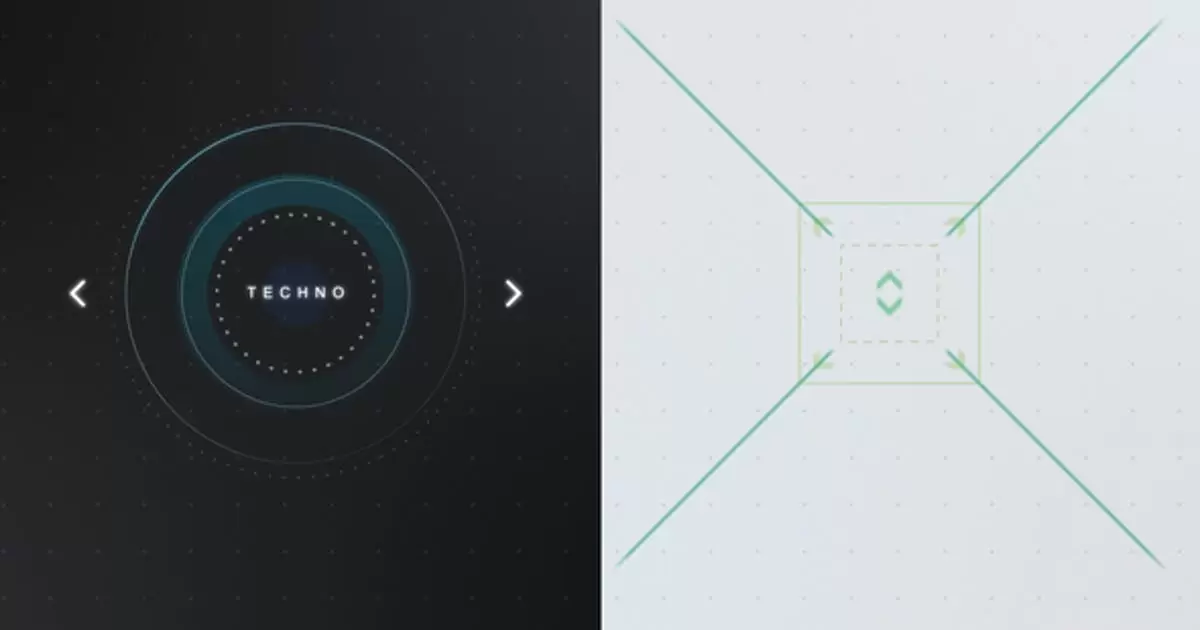 缩略图技术科技股logo标志介绍AE视频模版Techno Logo Intro