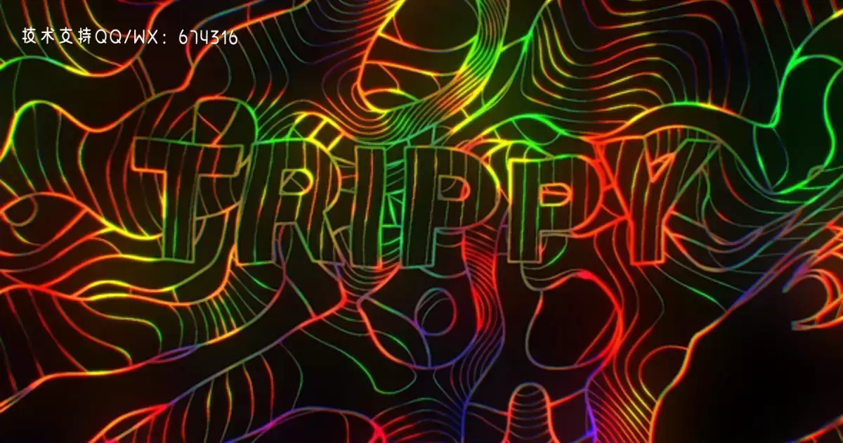缩略图Tripy标题循环艺术文字效果AE视频模版Trippy Title Loop