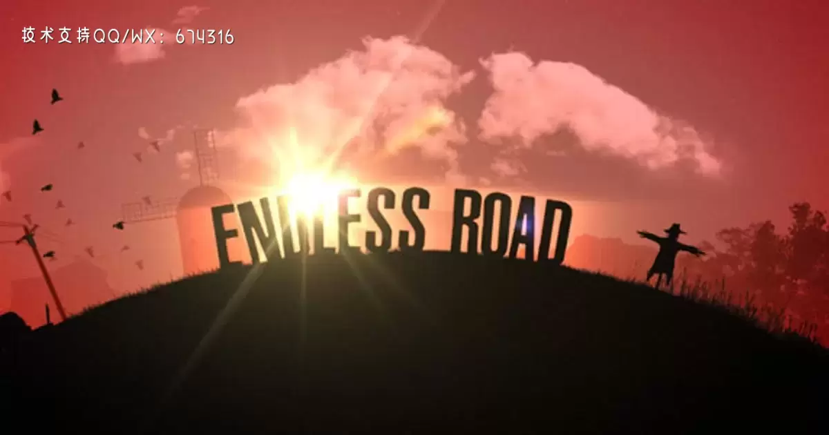 无尽之路地球森林环保AE视频模版Endless Road