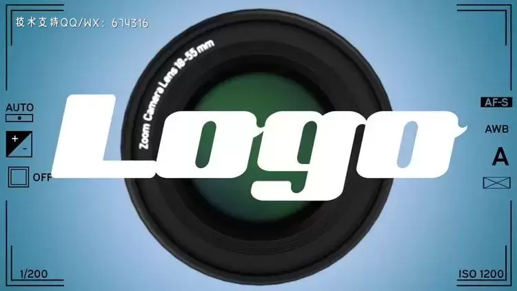 摄影镜头LOGO标志一个很棒动画logo标志片头fcpx模板视频下载