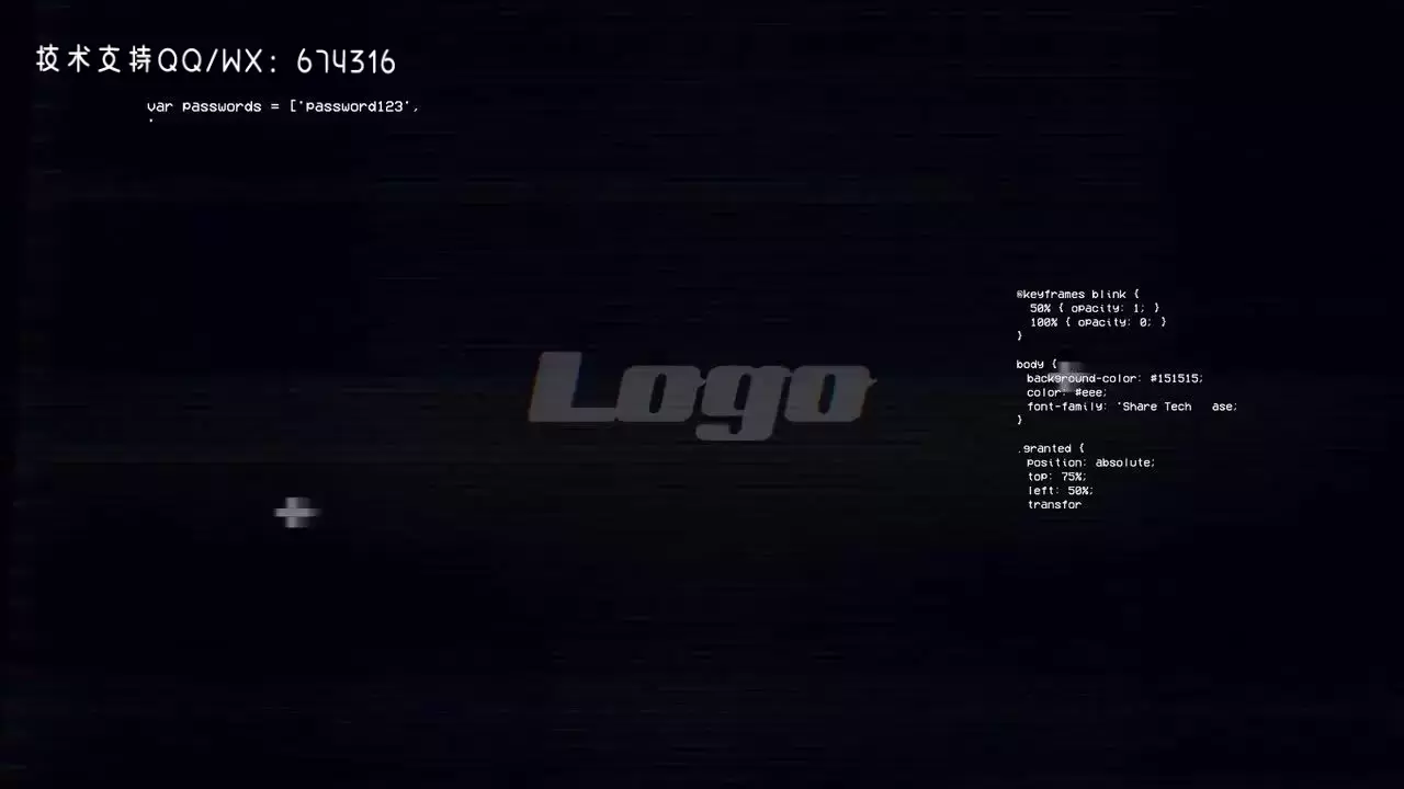 缩略图信号干扰logo标志LOGO标志pr模板视频下载