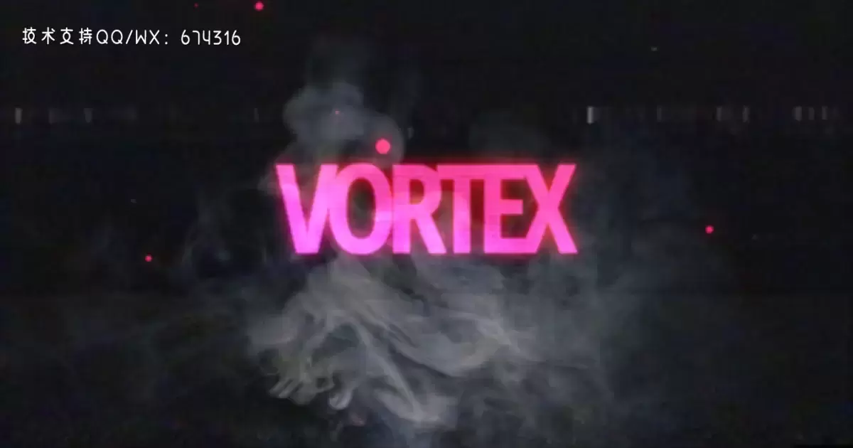 缩略图涡旋发光转场文字动画AE视频模版Vortex