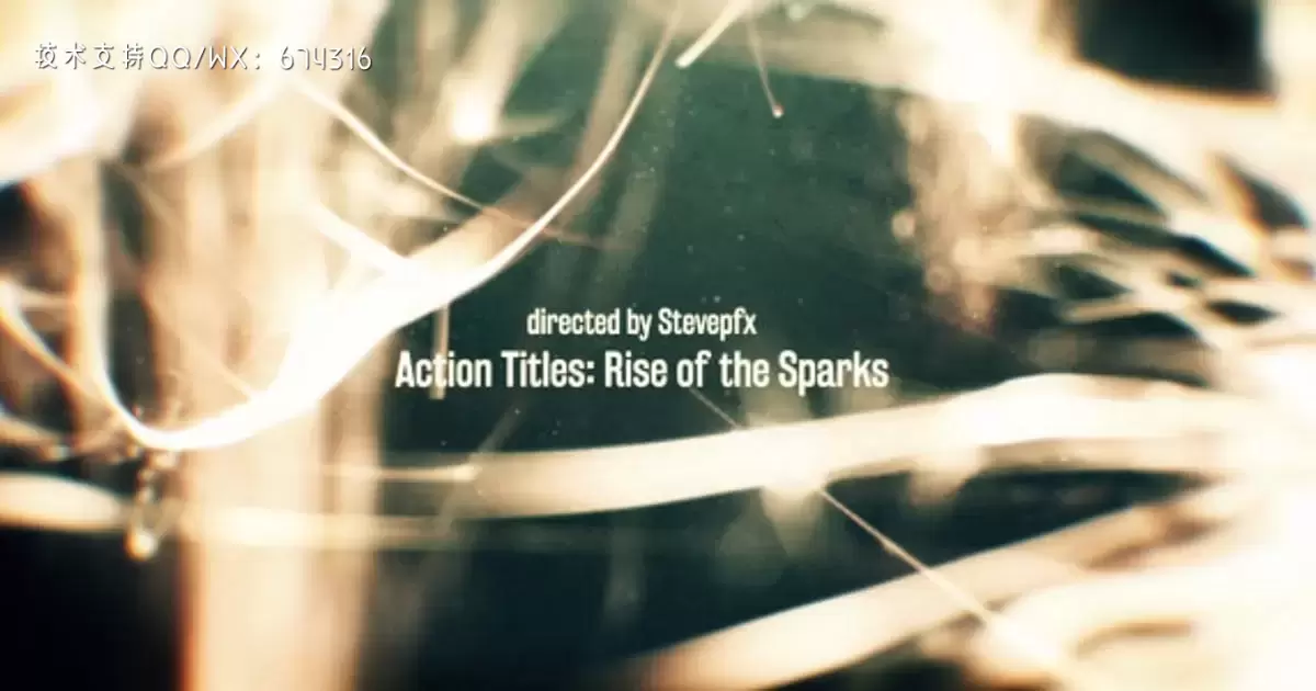 动作标题火花的崛起AE视频模版Action Titles: Rise of the Sparks