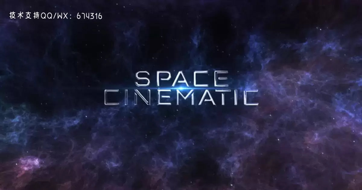 缩略图太空电影标题AE视频模版Space Cinematic Titles
