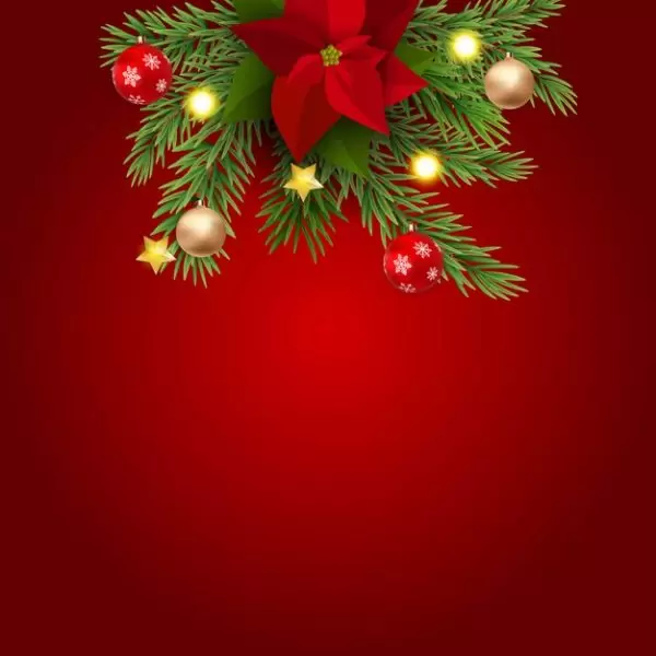 缩略图圣诞节与新年红色背景下载