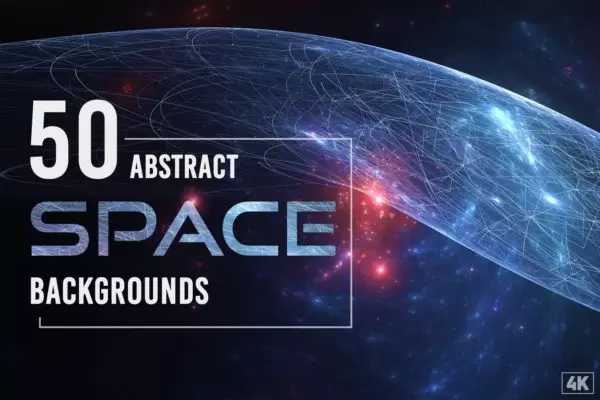50个时尚高端震撼的抽象高科技宇宙空间背景底纹纹理集合下载