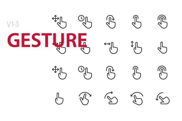 手势图标素材 60 Gesture UI icons下载