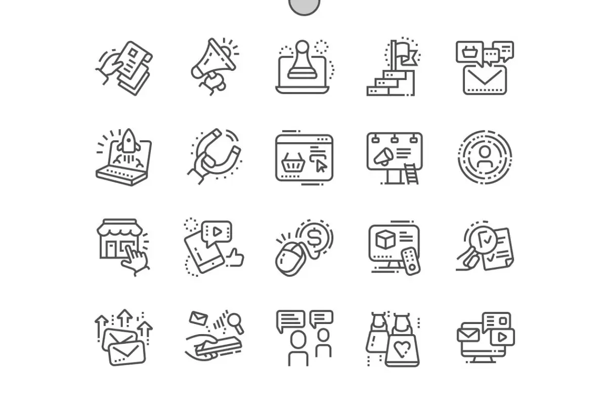 营销图标素材 Marketing Line Icons下载
