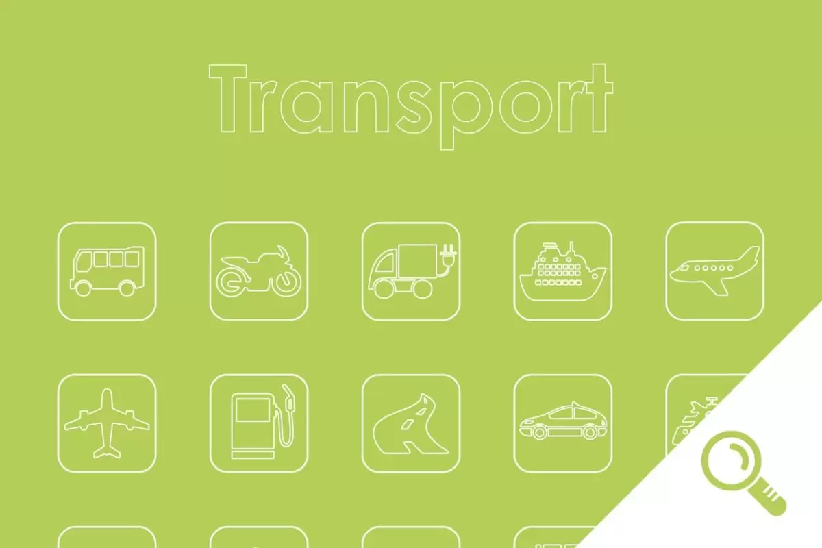 简单的交通工具图标 25 TRANSPORT simple icons下载