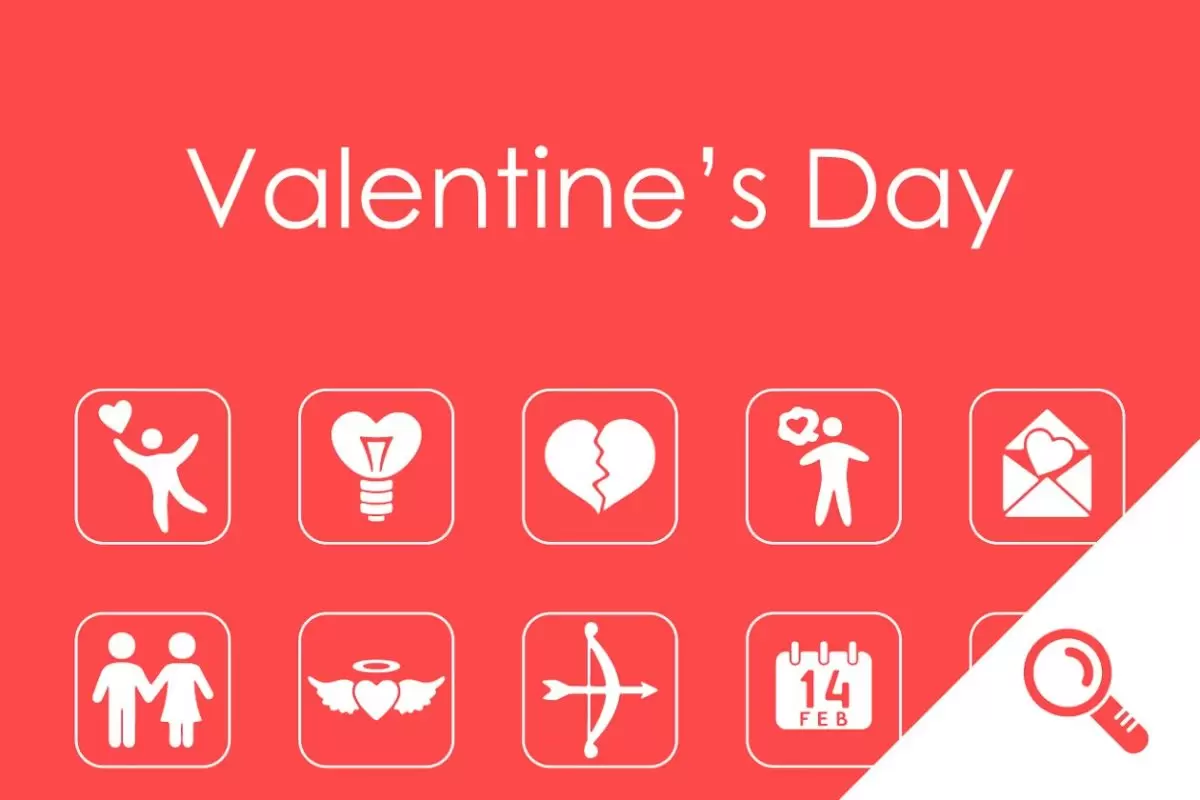情人节图标素材 20 Valentine’s Day simple icons下载