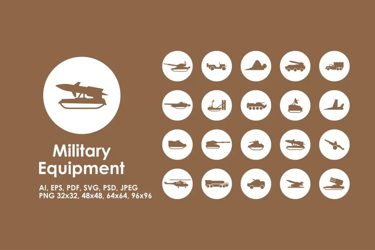 军事装备图标素材 Military Equipment icons下载