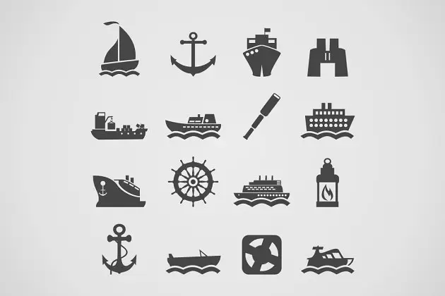 海运轮船图标素材 Ship an icon下载