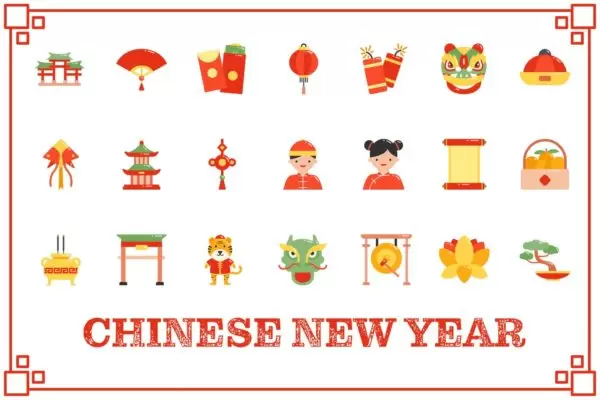 中国新年图标 (AI,EPS,JPG,PNG,SVG)下载
