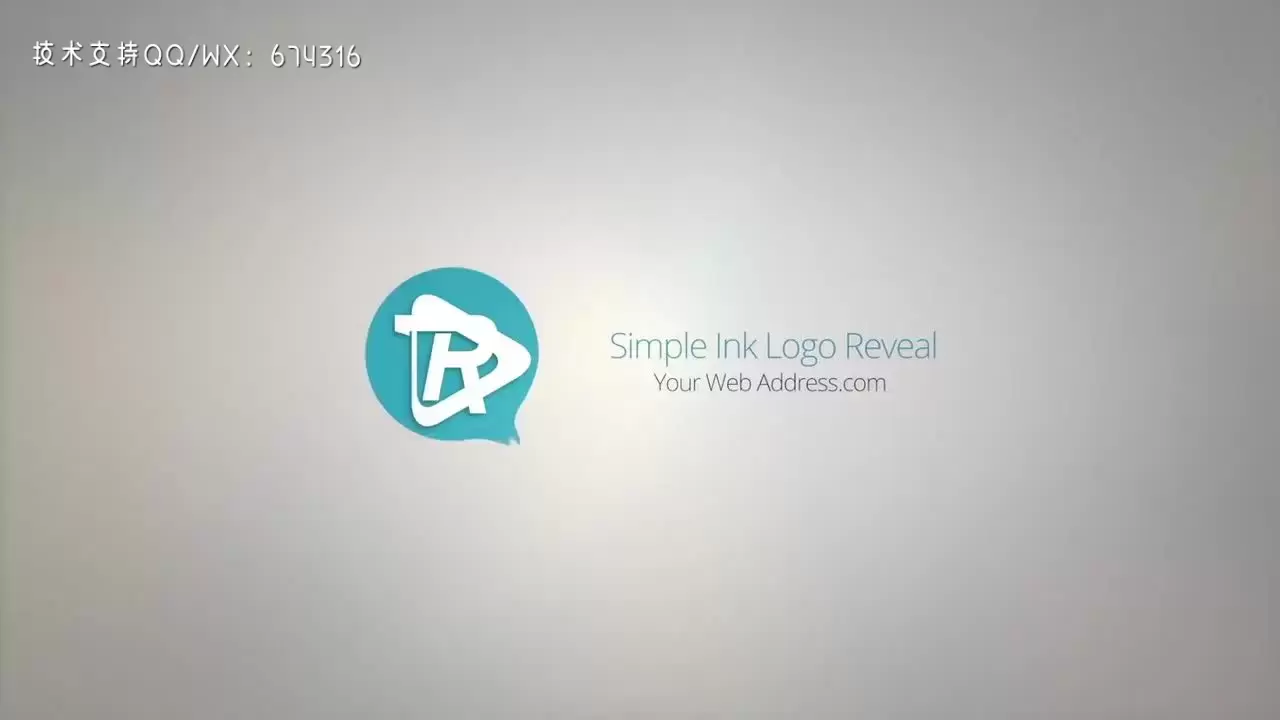 简单动态的墨水滴落效果Logo标题Pr模板视频下载