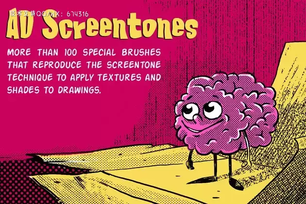 复古PS笔刷 AD Screentones下载