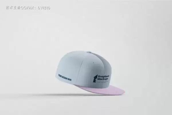 棒球帽运动品牌设计样机模板 (PSD)