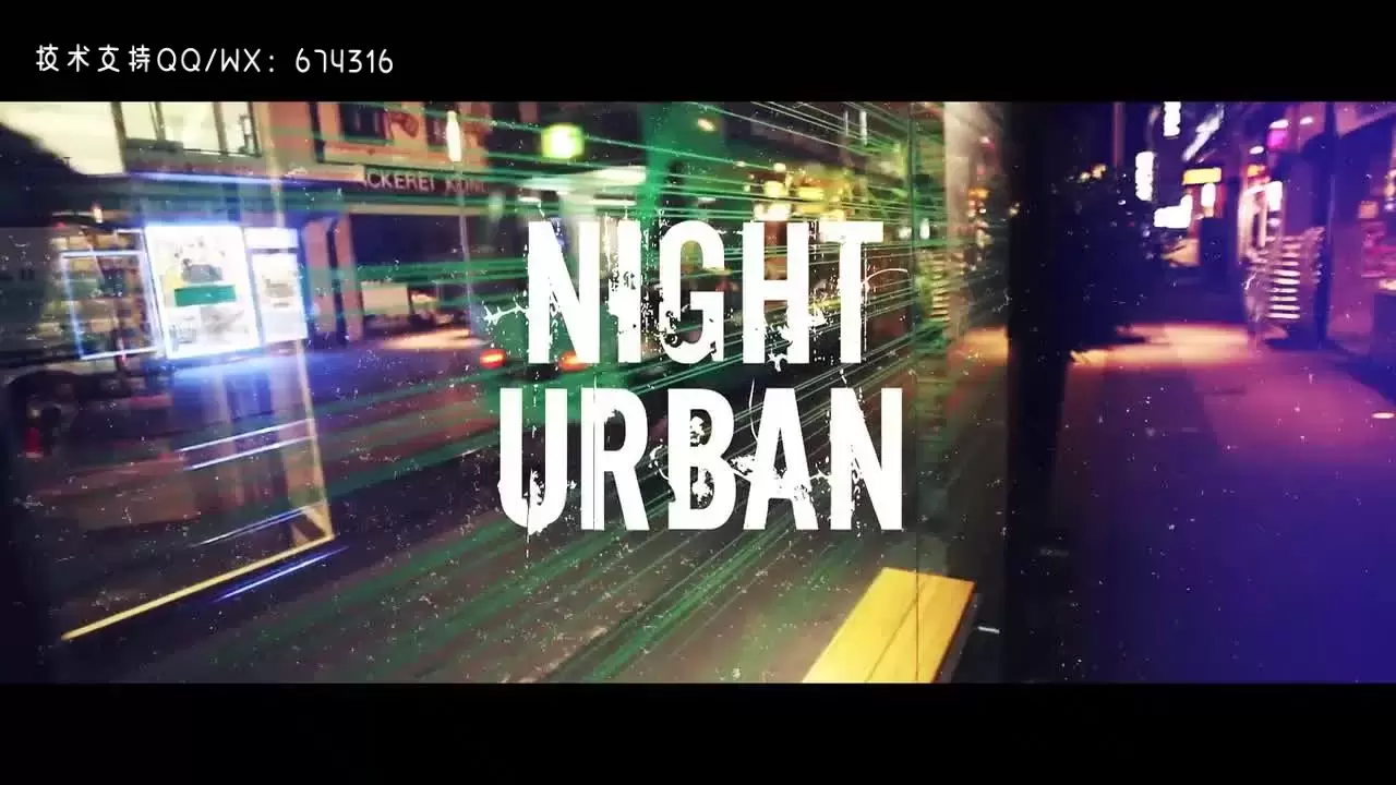 缩略图城市夜景PR幻灯片模板素材视频下载