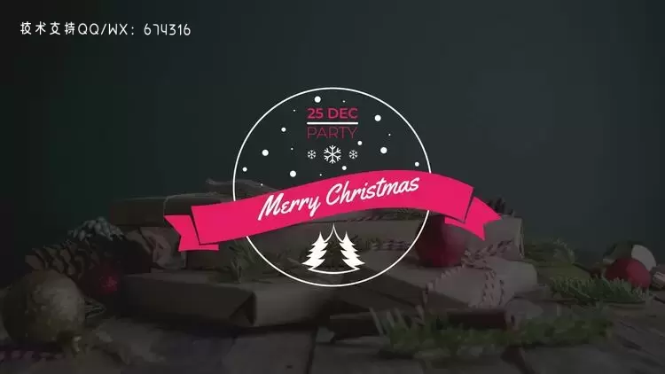 缩略图圣诞节和新年标题PR模板视频下载