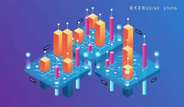 等距设计概念虚拟现实增强技术插画下载