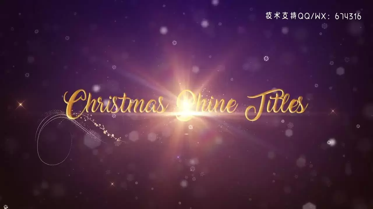 华丽的文字动画和创意过渡效果圣诞节标题pr模板视频下载