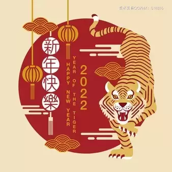 2022虎年新年海报Banne设计素材[eps]下载