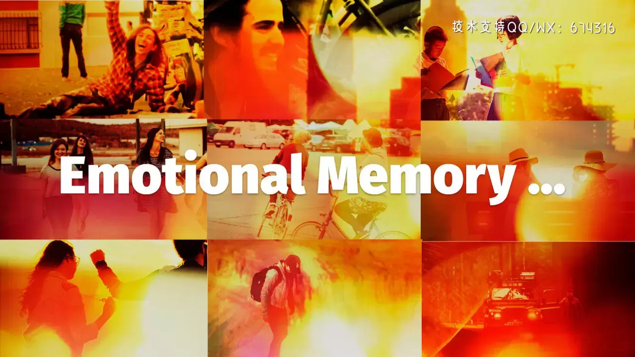有惊人钢琴主题的情感记忆幻灯片PR模板视频下载
