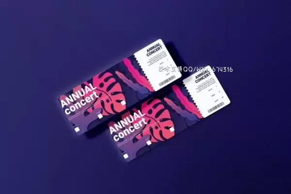 时尚专业的高品质音乐节门票入场券设计模板-AI，EPS，PSD下载