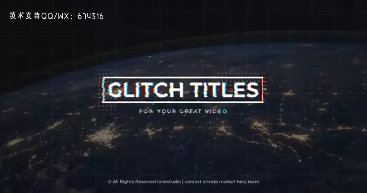 缩略图后遗症的信号干扰标题AE视频模版Glitch Titles For After Effects