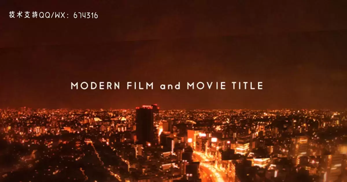 现代电影和文字标题AE视频模版Modern Movie and Film Title