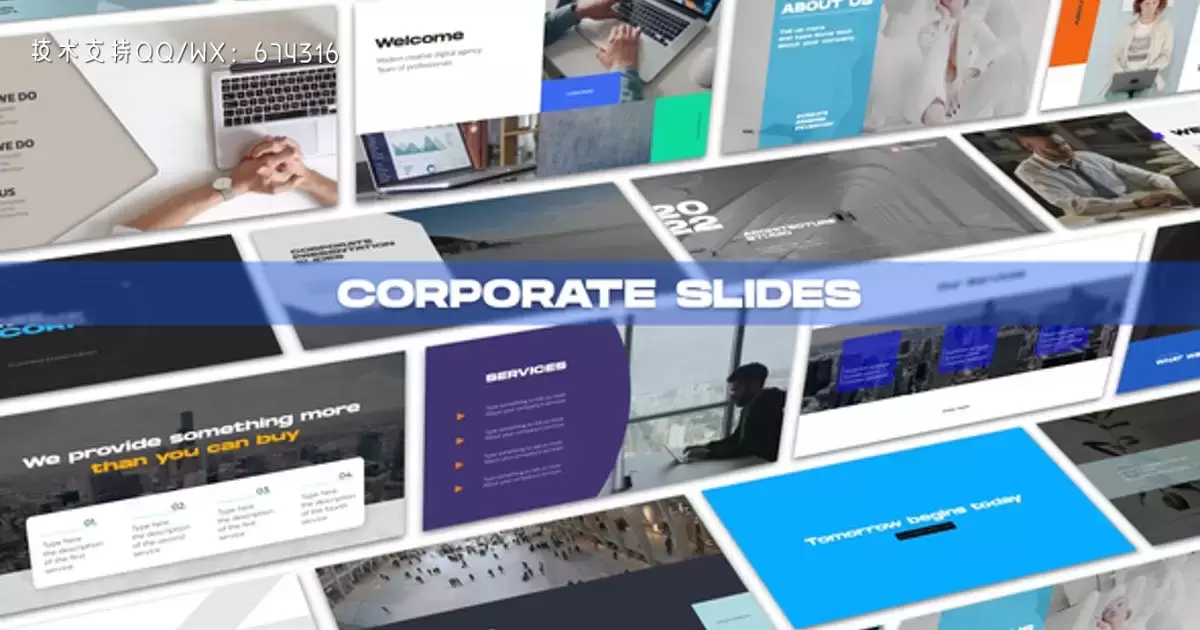 公司幻灯片AE视频模版Corporate Slides