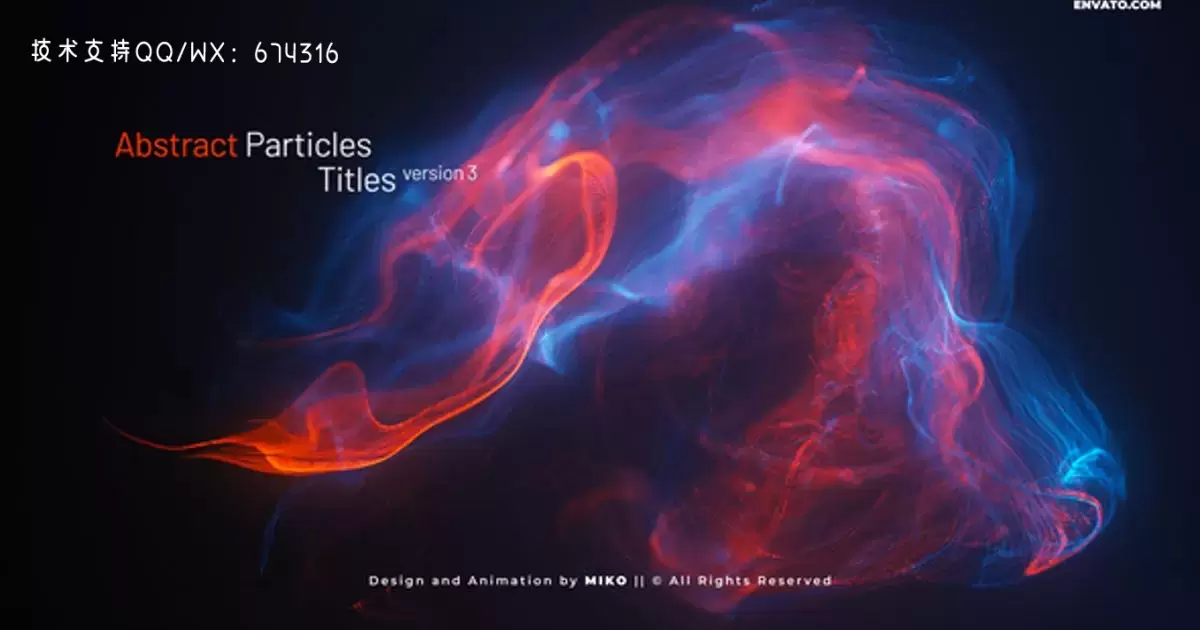 抽象粒子标题V3AE视频模版Abstract Particles Titles V3