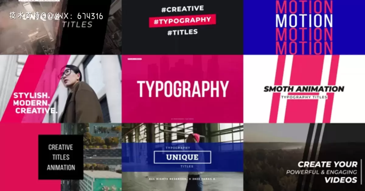 排版创意文字动画AE视频模版Typography 2.0 | After Effects