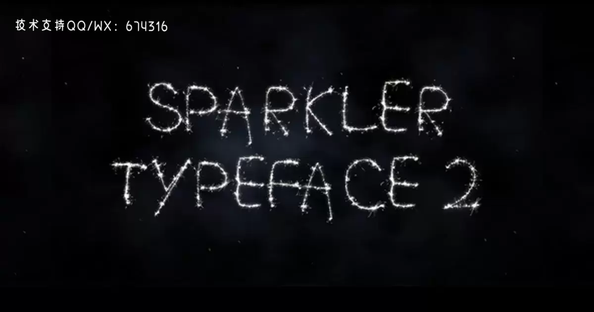 缩略图闪光字体II特效文字AE视频模版Sparkler Typeface II | After Effects