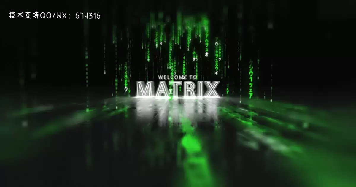 缩略图矩阵文字片头素材AE视频模版Matrix Opener