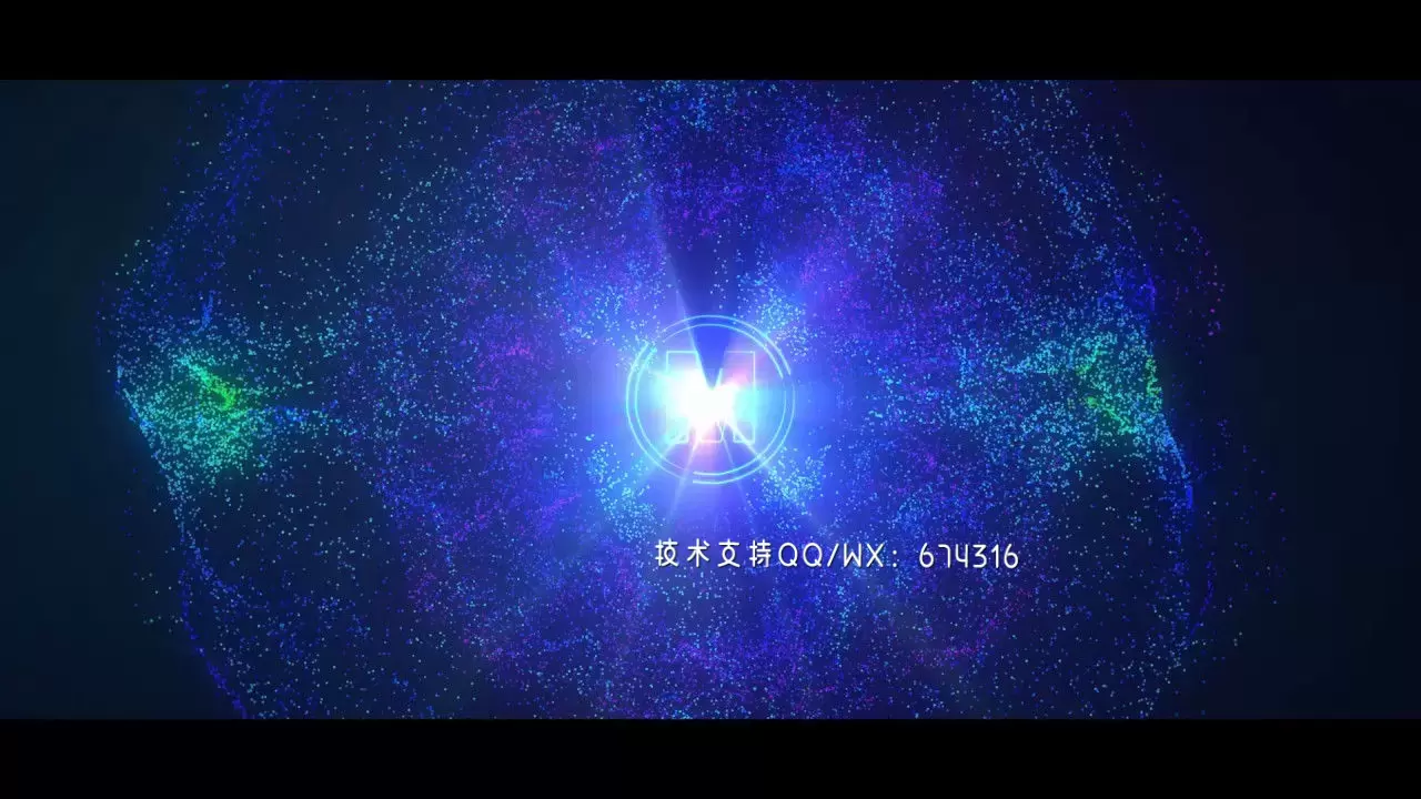 时尚活力的炫彩粒子LOGO标志AE模板视频下载