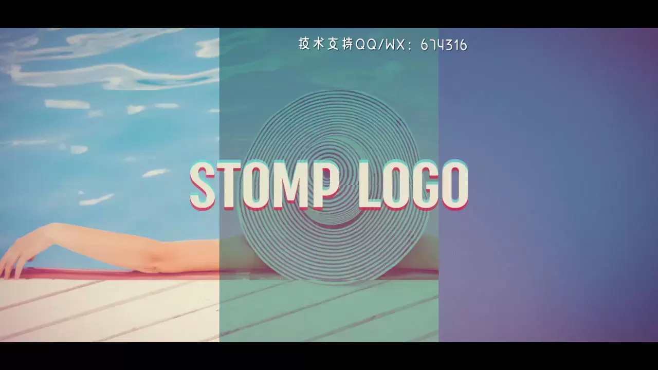 logo动态故障特效LOGO标志特效AE模板素材视频下载