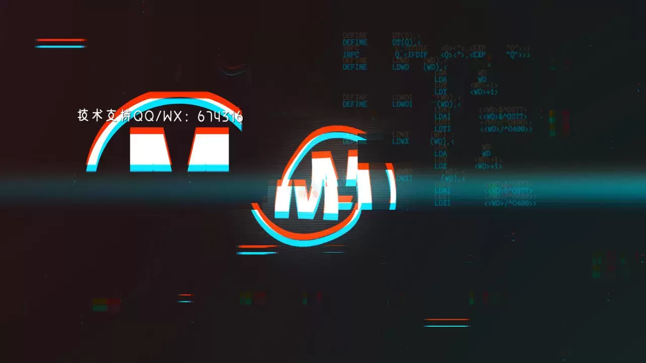 logo画面故障干扰LOGO标志AE模板视频下载