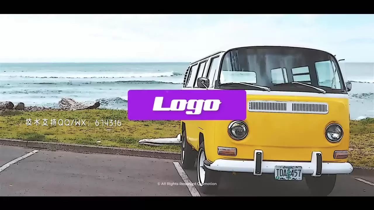 墨水渲染艺术动画LOGO标志AE模板视频下载(含音频)
