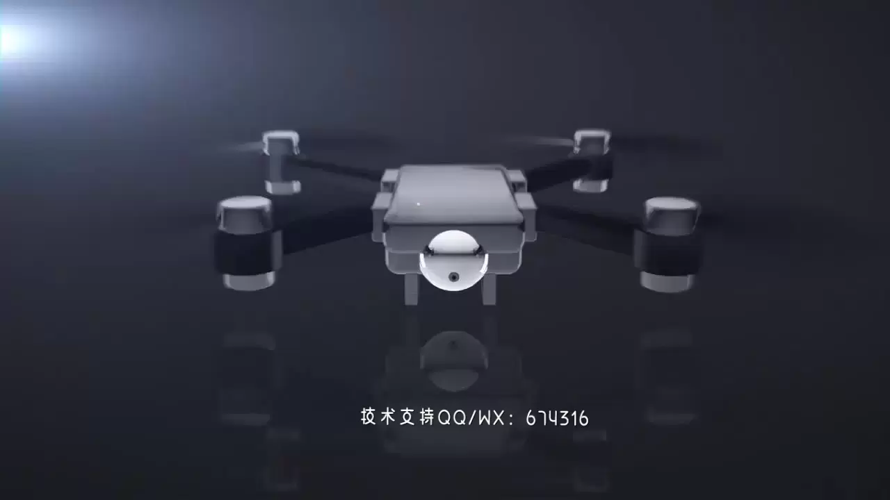 缩略图酷炫无人机LOGO标志显示AE模板视频下载(含音频)