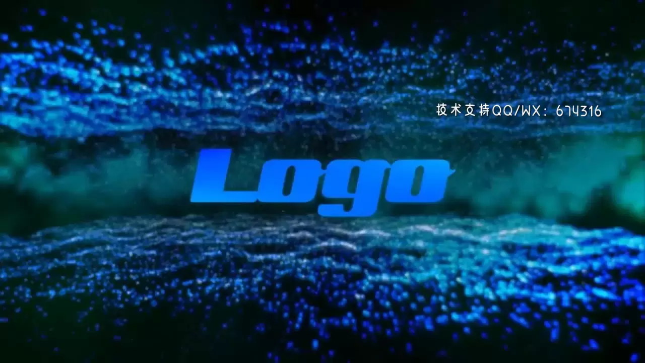 粒子LOGO标志显示AE模板视频下载