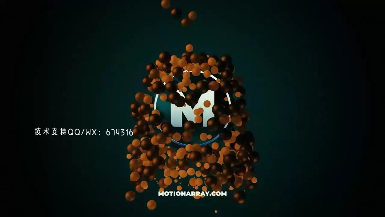 时尚的球LOGO标志显示AE模板视频下载