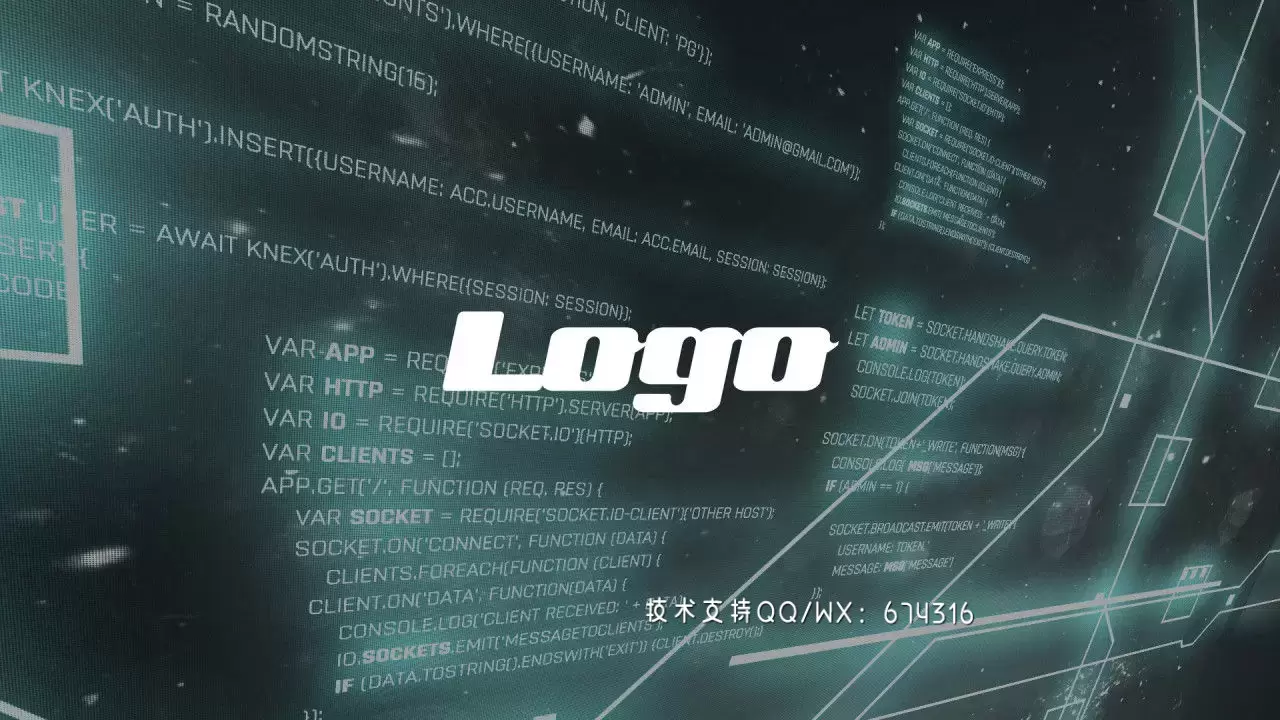 入侵HUDLOGO标志AE模板视频下载