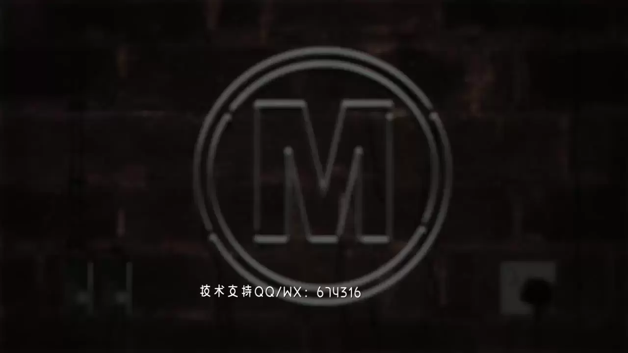明亮且动态动画的霓虹灯LOGO标志AE模板视频下载