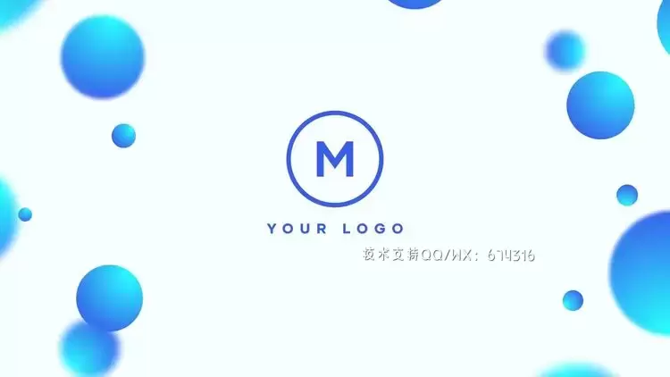 创意的光波飞行LOGO标志AE模板视频下载(含音频)