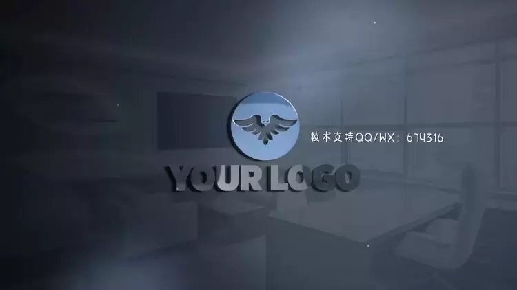 公司办公室LOGO标志AE模板视频下载(含音频)