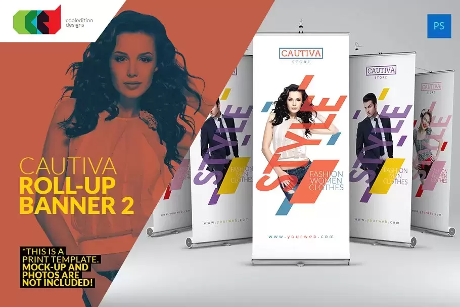 运动健身的易拉宝模板 Cautiva Roll-Up Banner 2下载