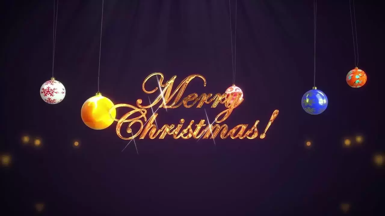 优雅精美生动的圣诞节LOGO标志AE模板视频下载(含音频)