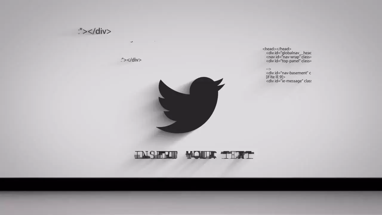 2个创意黑白故障动画LOGO标志AE模板视频下载
