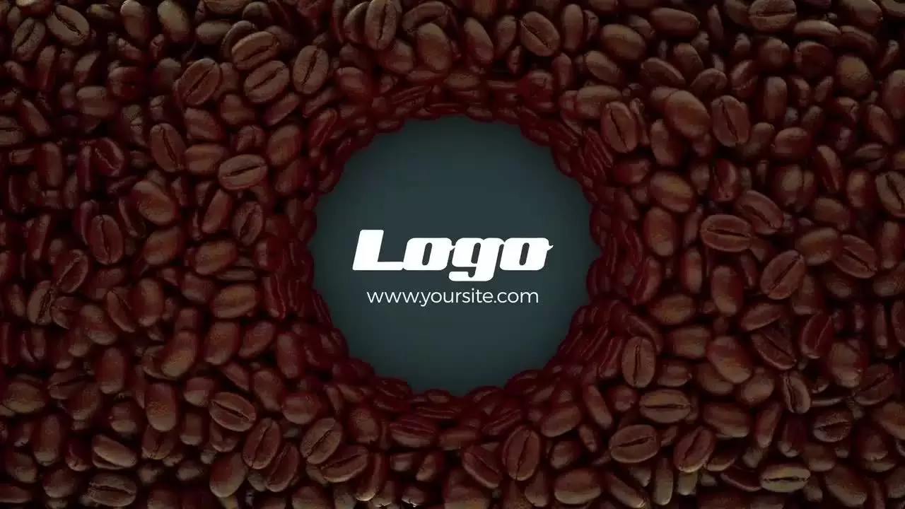 芳香的咖啡LOGO标志展示AE模板视频下载(含音频)